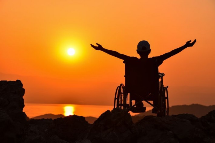 RMI Wheelchair sunset